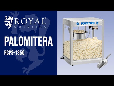 vídeo - Palomitera profesional - plateada - 5 kg/h - 1350 W