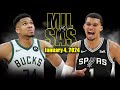 Milwaukee Bucks vs San Antonio Spurs Full Game Highlights - January 4, 2023 | 2023-24 NBA Season