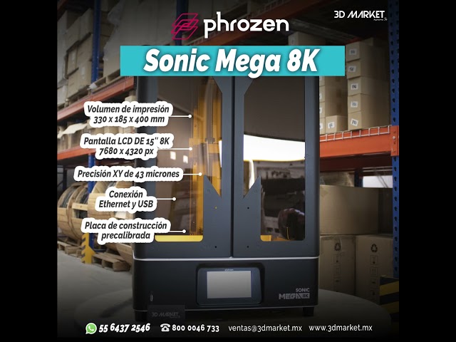 Vídeo relacionado con Phrozen Sonic Mega 8K S Impresora 3D de Resina | Alta Precisión 8K Pantalla LCD Monocroma de 15 Pulgadas | Fotopolimerización UV de 405 NM | Gran Volumen de Impresión 330x185x300 mm