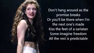 Lorde - Ladder Song | Lyrics (2014)