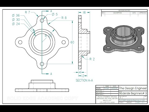 Solid Edge 2024 Tutorial - Moderate Beginners # 3