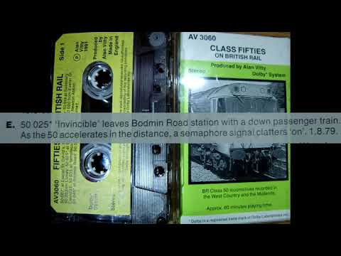 English Electric Diesel Loco Sounds - Alan Vitty Class Fifties on British Rail AV 3060 Cassette
