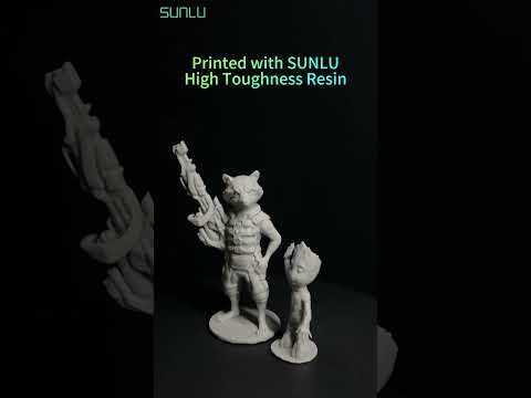 Groot and Rocket Raccoon! Always the best partners Printed by SUNLU High Toughness Resin #3d #sunlu