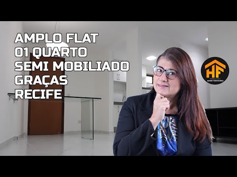 Flat com 1 Quarto Semi Mobiliado nas Graças, Recife