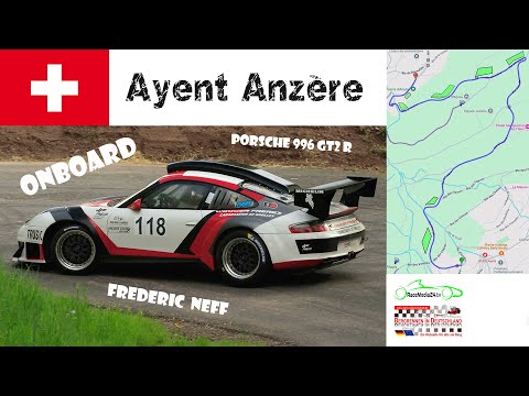 Speed Hillclimb Onboard | Ayent-Anzère (Switzerland) Frédédric Neff | Porsche 996 GT2 R | Track Info