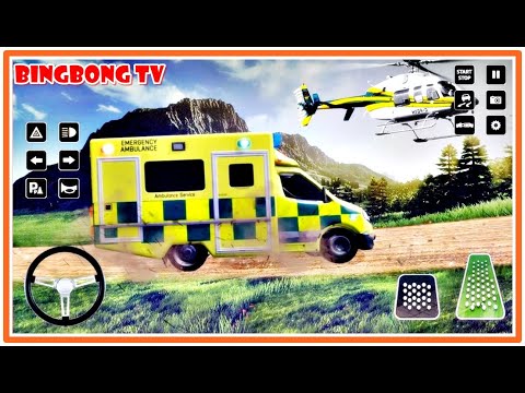 Heli Ambulance Rescue Simulator 2020: 3D Flying Car Games - Policeman Van Emergency Drive | GamePlay