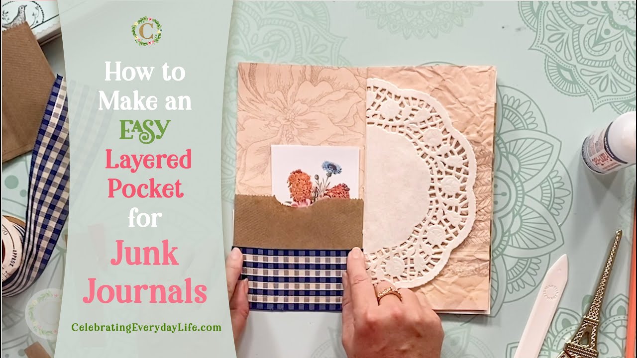 How to Make an Easy Layered Junk Journal Pocket