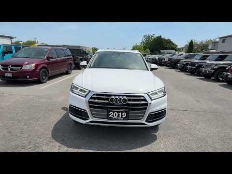 2019 Audi Q5 Technik 45 TFSI quattro in White for sale at Boyer Chrysler Dodge Jeep Ram Fiat Cobourg in Cobourg, ON