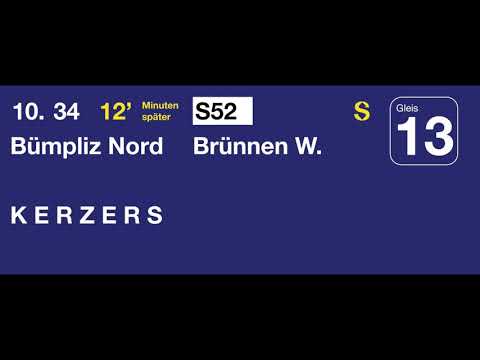 SBB Durchsage • Information zur S52 nach Kerzers • +12 wegen starkem Schneefall