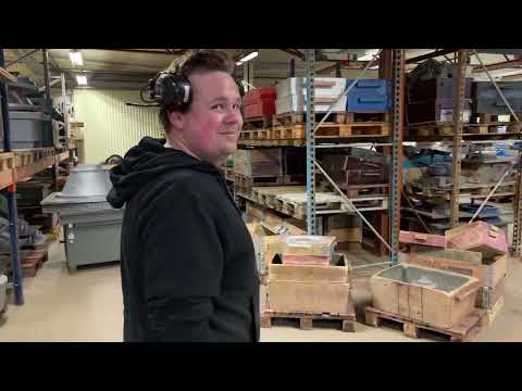 Lammhults gjuteri  Delivering the pattern of the bronze keels. Important day. Casting soon.