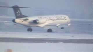 preview picture of video 'Chopin airport winter landings #1. EPWA Zimowe lądowania na lotnisku Chopina Warszawa Okęcie'