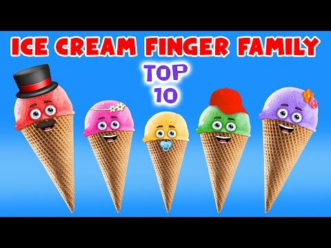 Ice Cream Finger Family Song | Top 10 Finger Family Songs | Daddy Finger Rhyme