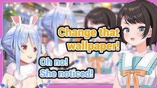 Subaru Was Shocked to See Pekora Using Her Picture as Her Phone Wallpaper!!!