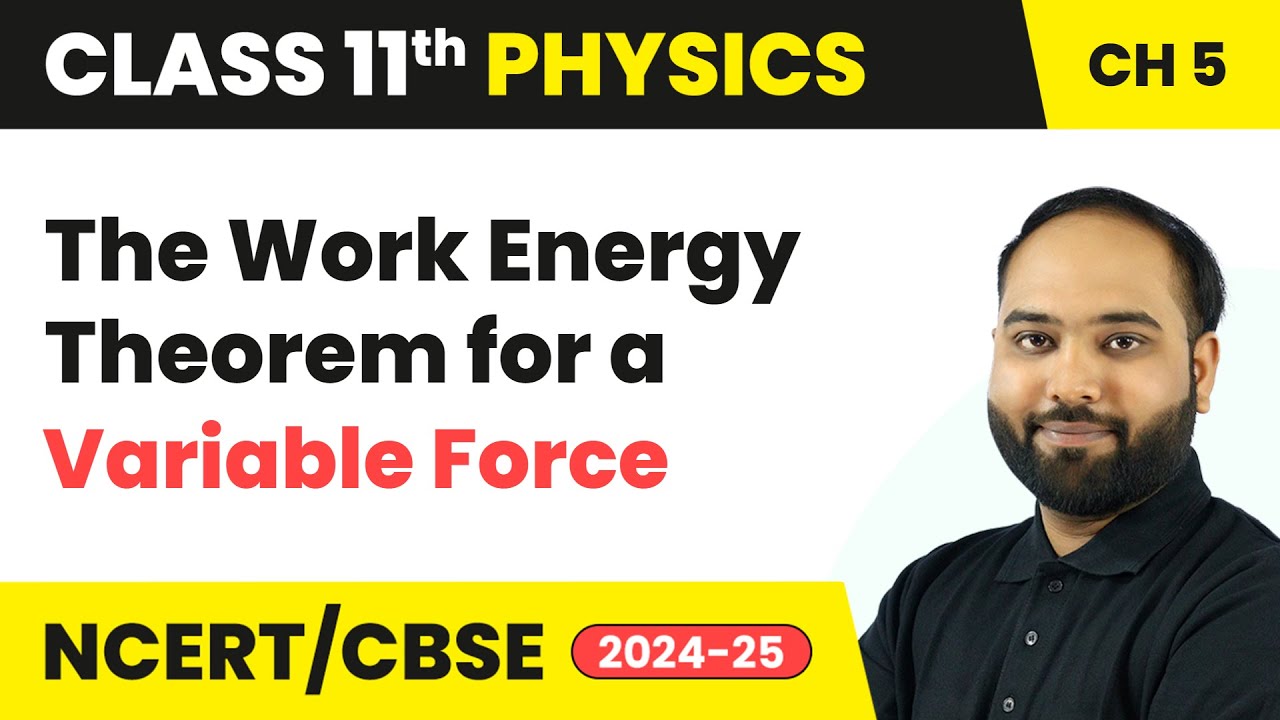 The Work Energy Theorem for a Variable Force | Class 11 Physics Chapter 5 | CBSE 2024-25