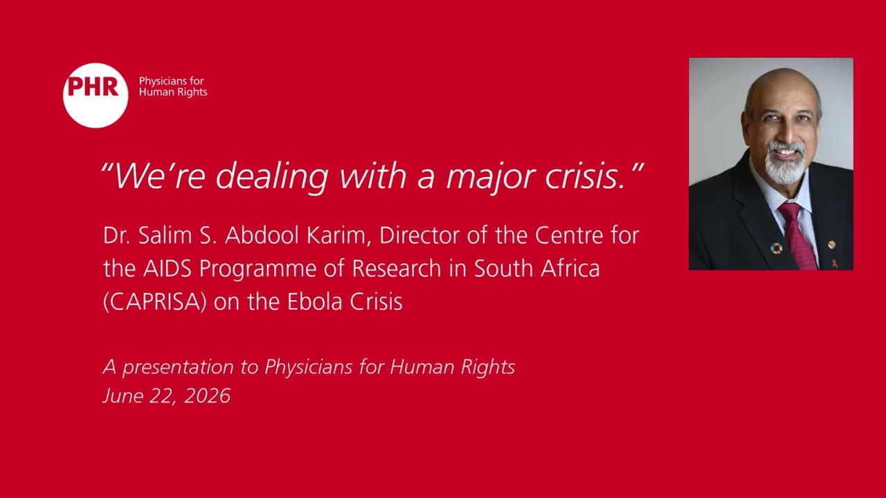 Dr. Salim S. Abdool Karim on the Ebola Crisis
