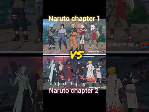 "Free Fire Max x Naruto🔥Chapter 1 vs Chapter 2"#short #freefire #ytshorts