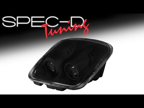 SPECDTUNING DEMO VIDEO: 1997-2004 CHEVY CORVETTE PROJECTOR HEADLIGHT BLACK