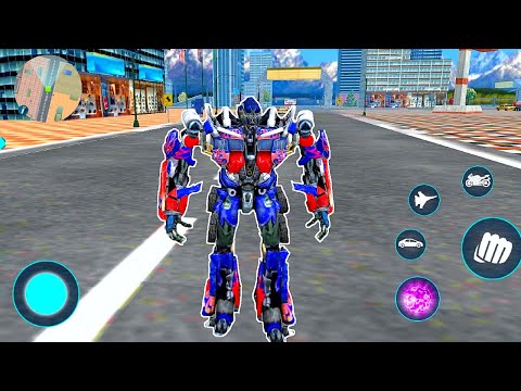 Optimus Prime Jet Robot Car Transformation :Robot Car Games- Best Android IOS Gameplay