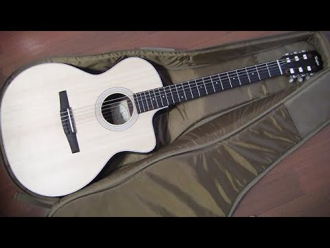 Taylor 214ce-N Grand Auditorium Nylon-String Acoustic Electric Guitar Open Box #taylor