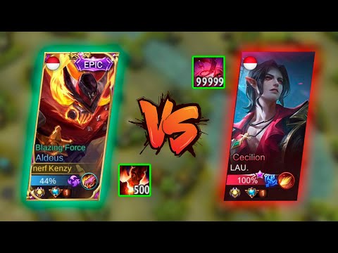 ALDOUS 500 STACK VS TOP GLOBAL CHEATER CECILLON 999999 STACK | WHO WIN? - MLBB