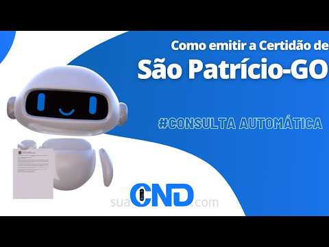 Como emitir a certidão negativa de São Patrício-GO  em apenas 1 minuto! :)
