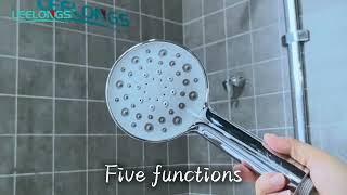 2927 New Arrival 5 Modes Water Saving Plastic High Pressure Adjustable Shower for Bathroom