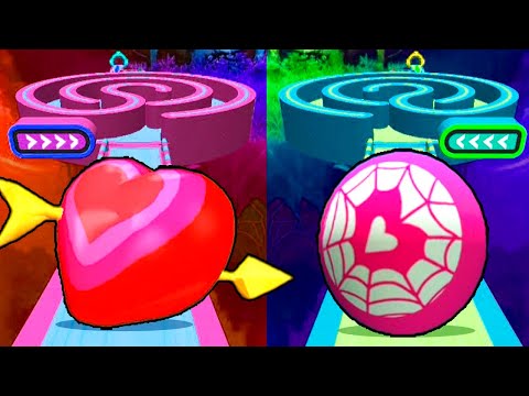 Going Ball vs. Super Rolling Ball: Which Heart Ball Will Win on Reverse Levels? Race-880