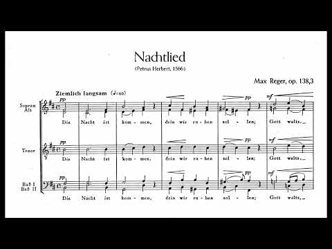 Max Reger - Acht geistliche Gesänge op. 138 [Score Video]