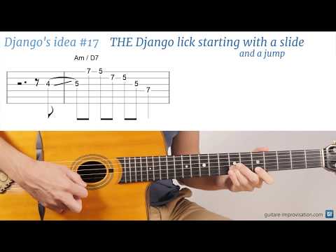 Django Reinhardt lick #17 : THE Django lick starting with a slide and a jump