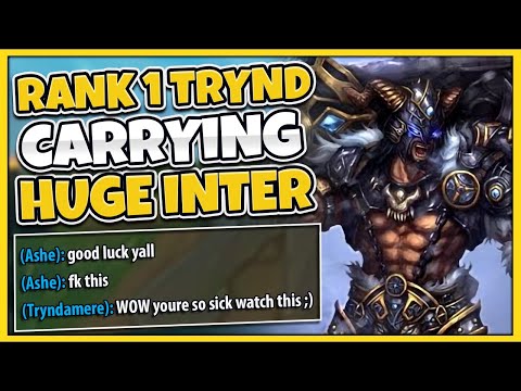 #1 TRYNDAMERE WORLD THIS INTER TRIED TO MAKE THIS GAME IMPOSSIBLE TO WIN!!! - League of Legends