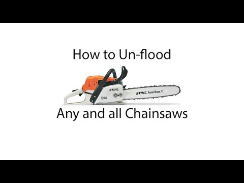 Two methods to un-flood any chainsaw
