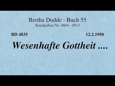 BD 4835 - WESENHAFTE GOTTHEIT ....