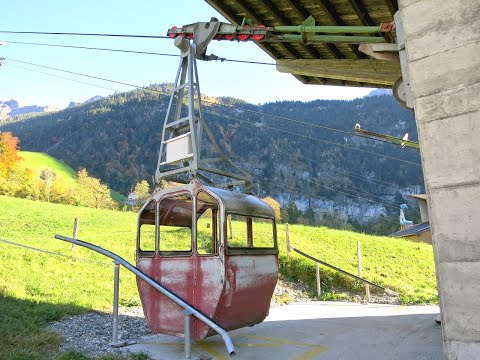 Luftseilbahn Oberrickenbach Fell - Spies Talfahrt 2021 - cable car Switzerland téléphérique Suisse