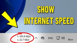 Show Internet Speed in Windows 11 Taskbar | How To Display internet speed meter on windows11 ↕️📈✅