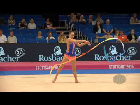 Elizabeth PETROSYAN (ARM) 2015 Rhythmic Worlds Stuttgart - Qualifications Ribbon