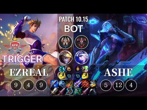 APK Trigger Ezreal vs Ashe Bot - KR Patch 10.15