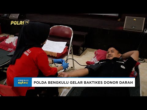 POLDA BENGKULU LAKSANAKAN BAKTI KESEHATAN DONOR DARAH MEMPERINGATI HARI JADI HUMAS POLRI KE-74
