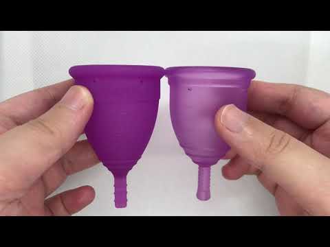 Menstrual cup squish test: Lunette model 2 vs Ruby medium