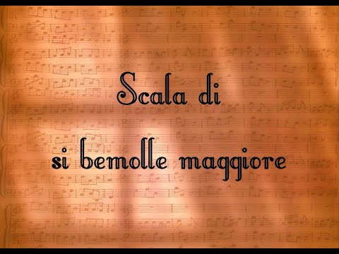 Le scale musicali al pianoforte (due ottave) - Scala di si bemolle maggiore