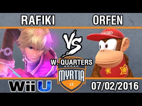 [SmashMyrtia69] Rafiki (Shulk, Daraen) vs Orfen (ZSS, ROB, Diddy Kong) SSB4 W.Quarters