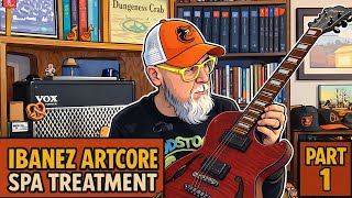 Ibanez Artcore Setup & Repair: Fret Leveling & Electronics Diagnosis