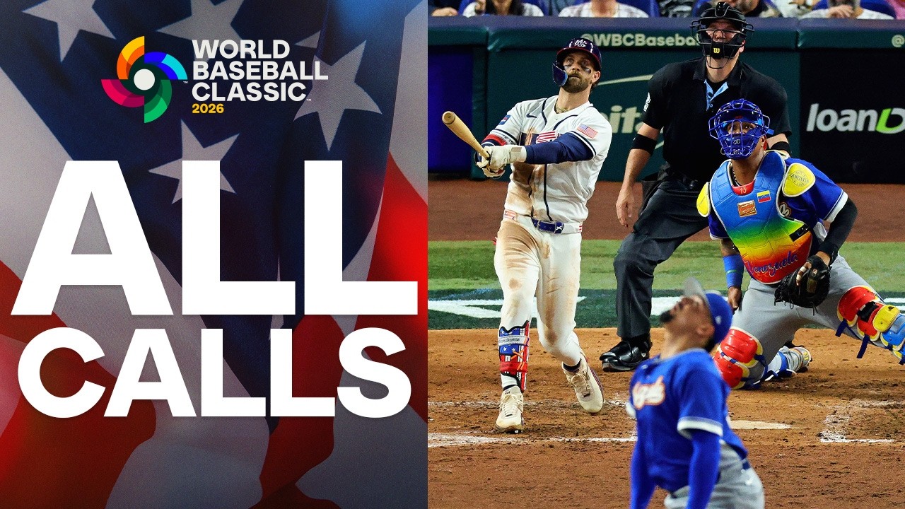 ALL CALLS of Bryce Harper's game-tying home run in the 2026 World Baseball Classic Championship! 🇺🇸
