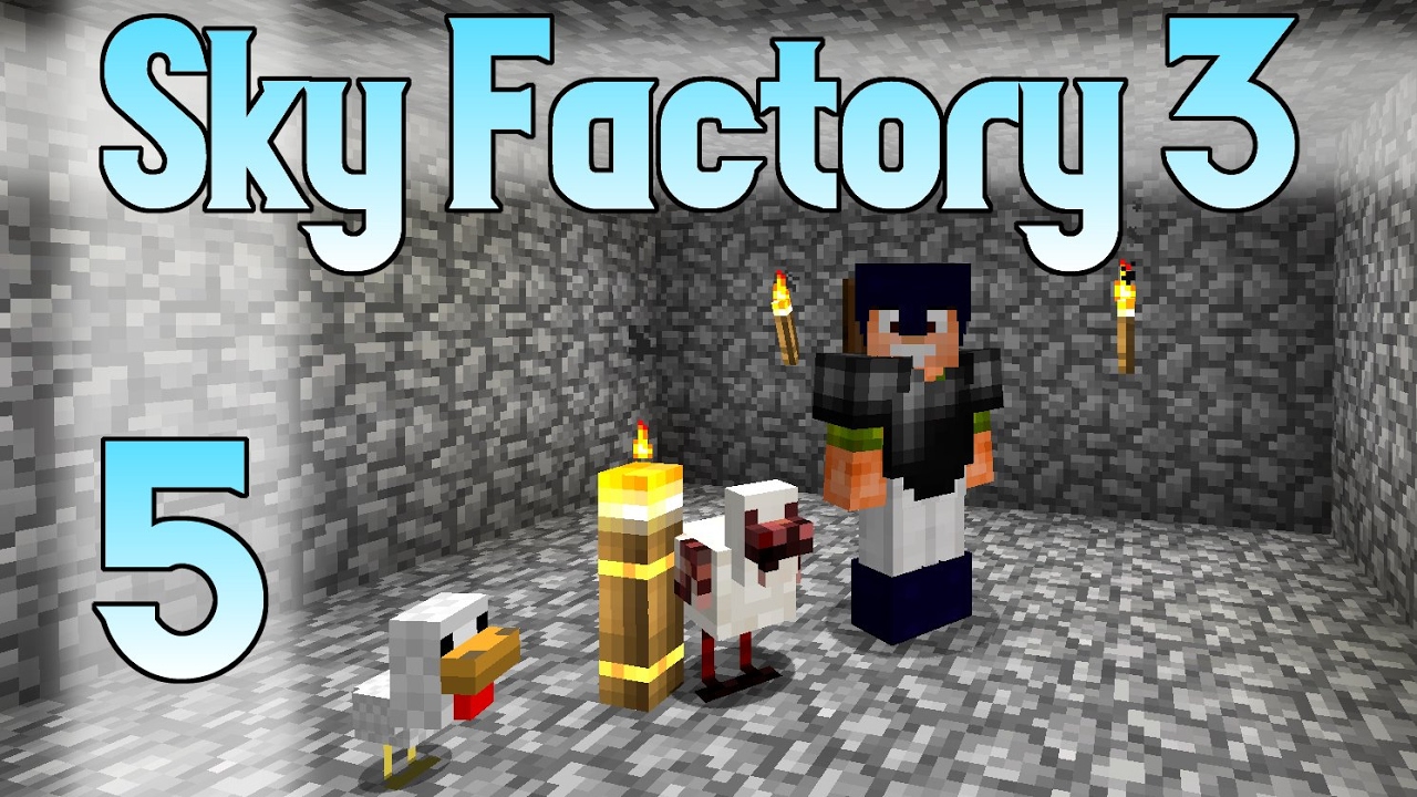 Minecraft SkyFactory 3 - Ep. 5 - Nether Quartz Chicken!