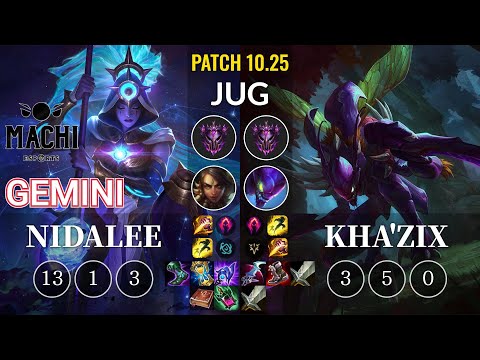 MCX Gemini Nidalee vs Kha'Zix Jungle - KR Patch 10.25