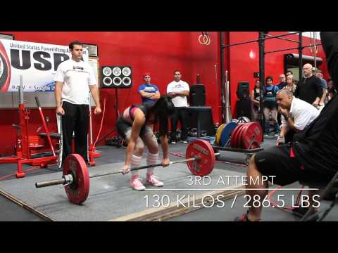 USPA LA OPEN APRIL 26, 2014 - Michelle Orgeta Deadlifts