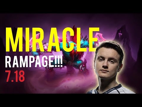 Miracle Huskar Rampage Dota 2 (7.18) RAMPAGE!!!