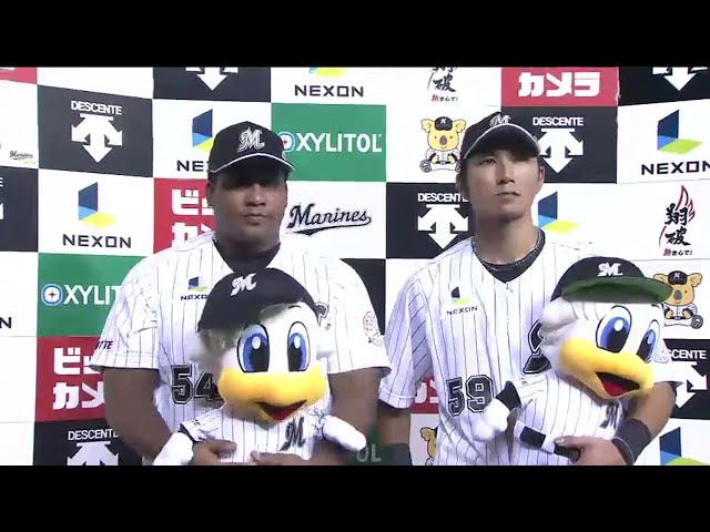 マリーンズ・細谷選手・デスパイネ選手ヒーローインタビュー 2016/8/10 M-E