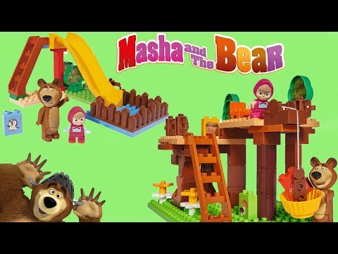 Mascha und der Bär Swimming pool fun 💦 Baumhaus 🌳 masha bear | Kinder Spielzeug