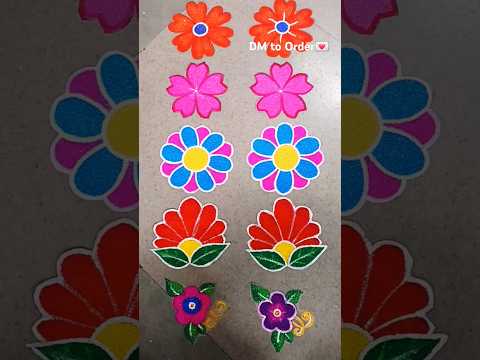 Beautifull Flower Sets by Alekhya 🌸 #art #shortvideo #diy #craft #readyrangoli #rangoli #viral