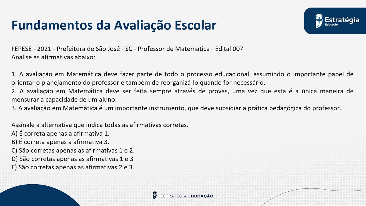Avaliação e Recursos Didáticos em Matemática para a Educação Básica - Missão Professor Servidor 2026